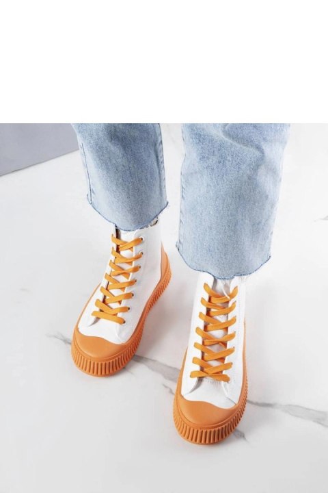 Pomarańczowe trampki na platformie Terri - Solea