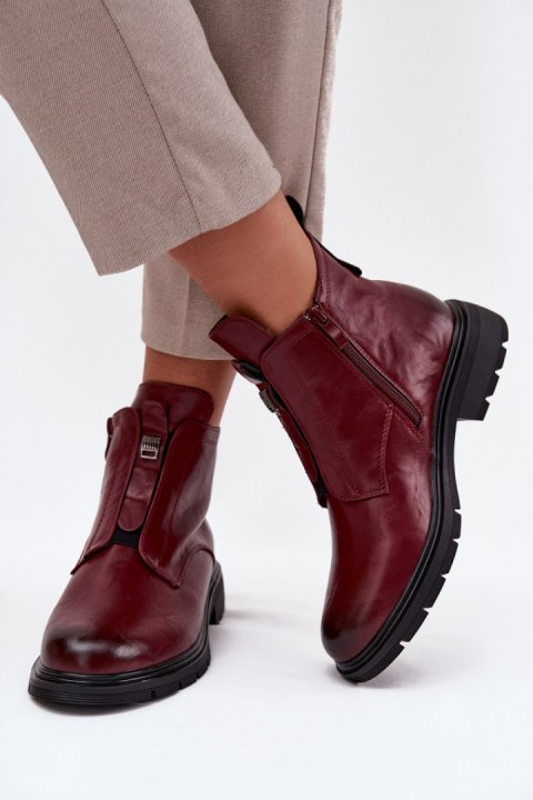 Botki Model Roselle RMR2501-1 Bordo - Step in style