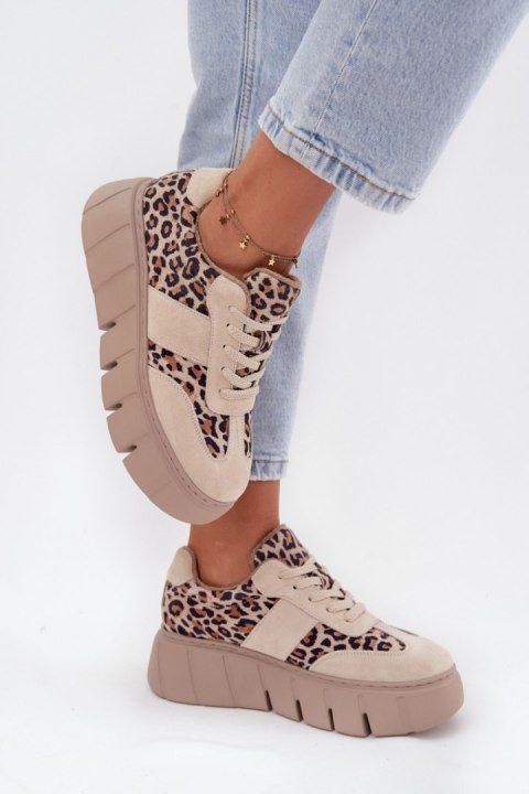 Buty Sportowe Model Vinceza 66841 Panterka Beige - Step in style