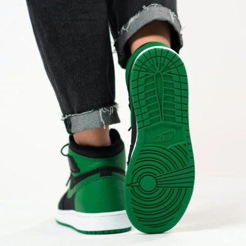 Air Jordan 1 Retro High OG -555088-030, Czarny Zielony