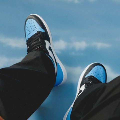 Air Jordan 1 Retro High OG-555088-134, Czarny Niebieski