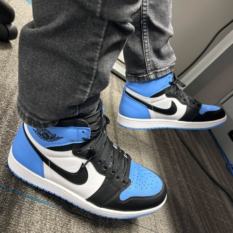 Air Jordan 1 Retro High OG-555088-134, Czarny Niebieski