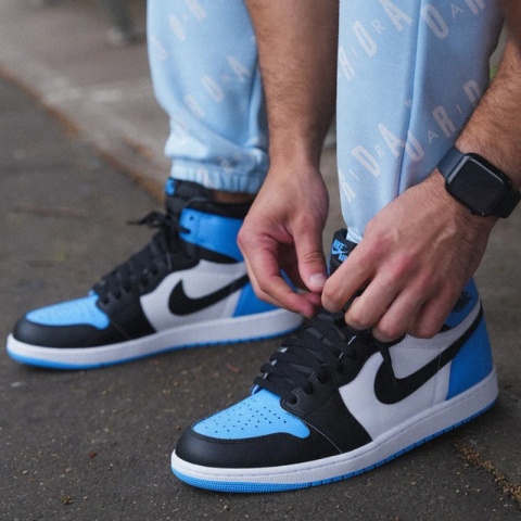 Air Jordan 1 Retro High OG-555088-134, Czarny Niebieski