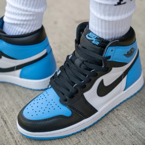 Air Jordan 1 Retro High OG-555088-134, Czarny Niebieski