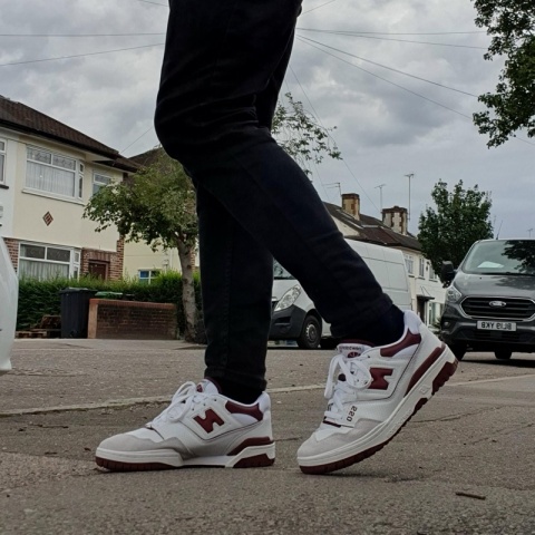 New Balance 550 - BB550AR1, Biały Burgundowy