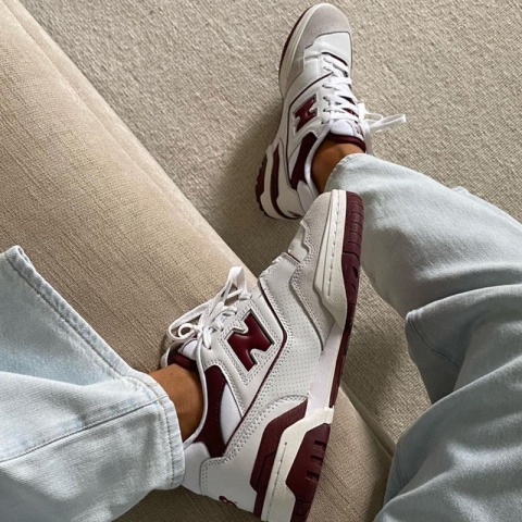New Balance 550 - BB550AR1, Biały Burgundowy