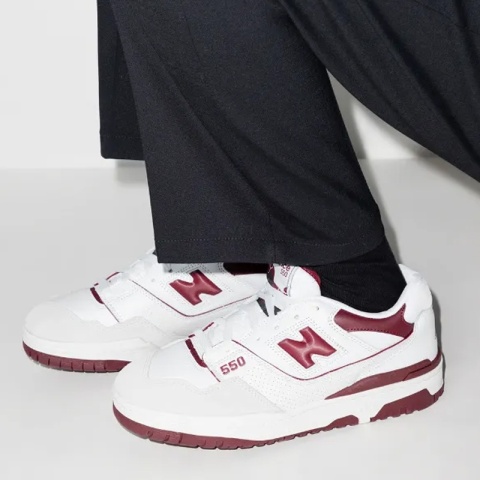New Balance 550 - BB550AR1, Biały Burgundowy
