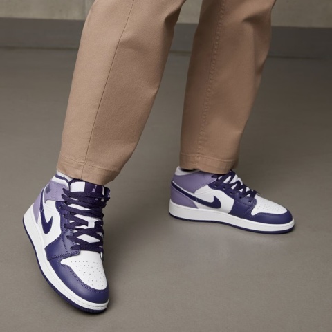 Nike Air Jordan 1 Mid -DQ8423-515, Fioletowy Biały