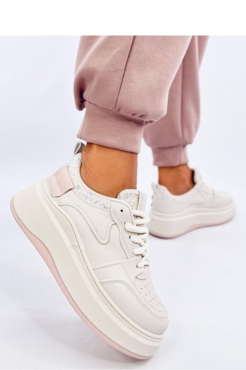 Sneakersy damskie pastelowe MOTIMES BEIGE PINK - Inello