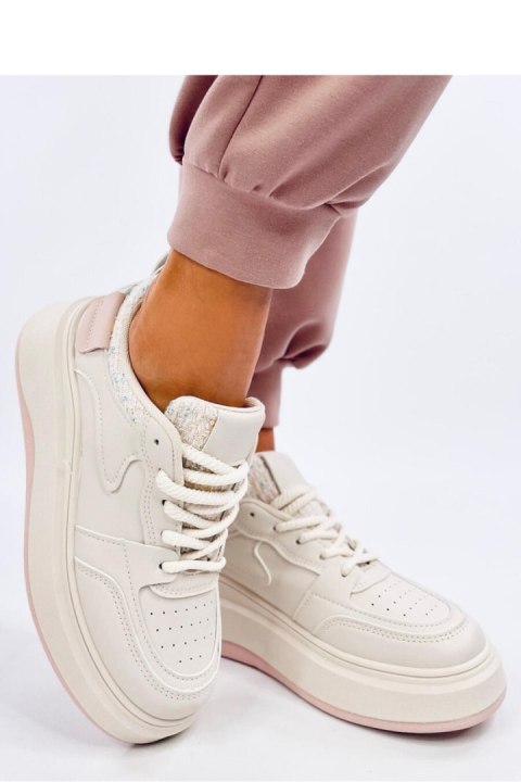 Sneakersy damskie pastelowe MOTIMES BEIGE PINK - Inello