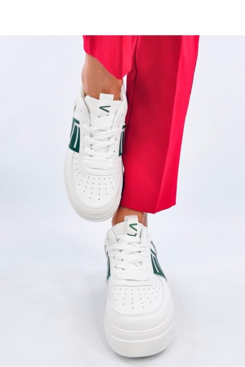 Sneakersy na platformie STERRY WHITE GREEN - Inello