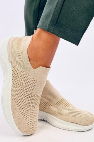 Buty sportowe skarpetkowe SUARE BEIGE - Inello