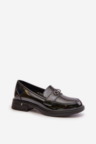 Mokasyny Model Vinceza 58409 Black lakier - Step in style