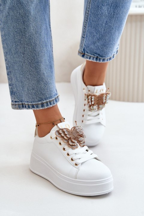 Buty Sportowe Model Naritevia YY-23 White/Gold - Step in style