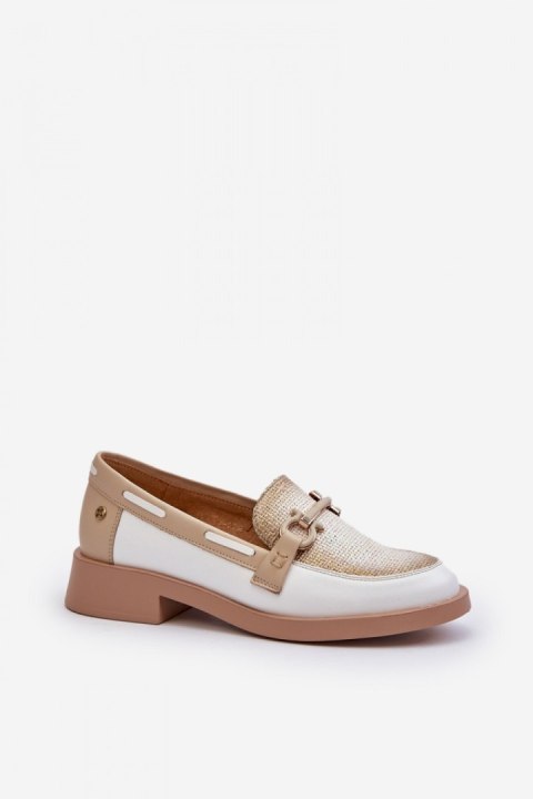 Mokasyny Model Maciejka 06493-11 White/Beige - Step in style