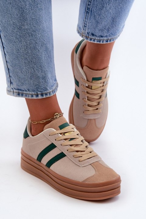 Buty Sportowe Model Egelia EV-508 Beige/Green - Step in style