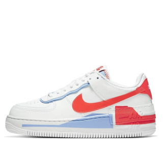 Nike Air Force 1 Low Shadow CQ9503-100,białe z pomarańczowym akcentem