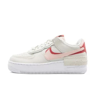 Nike Air Force 1 Shadow 193151682949,beżowe z różowymi i czerwonymi akcentami