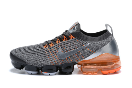 Nike Air Vapormax Flyknit 3.0 AJ6900-024, Szare z Srebrno-Pomarańczowym Akcentem