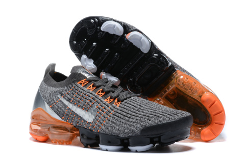 Nike Air Vapormax Flyknit 3.0 AJ6900-024, Szare z Srebrno-Pomarańczowym Akcentem