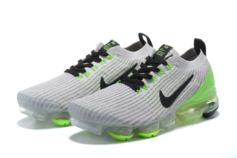 Nike Air Vapormax Flyknit 3.0 AJ6910-011, Białe z Zielonym Akcentem