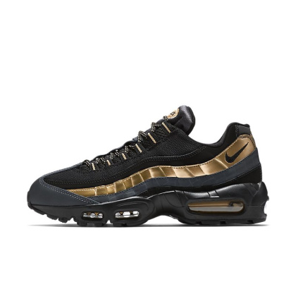 Nike Air Max 95 538416-007, Czarne ze Złotym Akcentem